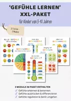Vorschau - Mal- und Bastelvorlagen - Gefühle Lernen XXL-Paket | Emotionen erkennen, ausdrücken & regulieren, Gefühle Arbeitsblätter & Poster - Deckblatt