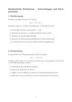 Vorschau - Arbeitsblätter - Quadratische Funktionen - Anwendungen und Interpretation, Übungsblatt - Seite 2