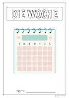 Vorschau - Arbeitsblätter - Die Woche - Arbeitsblätter Stationenlernen - Deckblatt