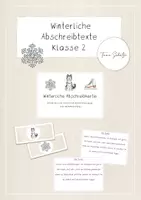 Vorschau - Arbeitsblätter - Winterliche Abschreibtexte differenziert, 2. Klasse - Deckblatt