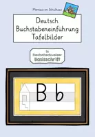 Vorschau - Präsentationen/Tafelbilder - Digitales Tafelbild: Buchstabeneinführung Bb Basisschrift - Deckblatt