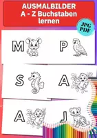 Vorschau - Arbeitsblätter - ABC Ausmalbilder A–Z – Buchstaben und Anlaute spielerisch lernen | Kita & Vorschule - Deckblatt