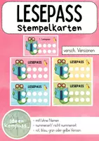 Vorschau - Fördermaterial/Inklusion - Lesepass Stempelkarte - Deckblatt