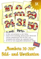 Vorschau - Bildkarten - Bild- und Wortkarten - Numbers 20-200 - Deckblatt
