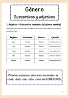 Vista previa - Unidades / Secuencias / Situaciones de Aprendizaje - Género- Sustantivos y adjetivos B1- ELE--Spanish grammar - página 1