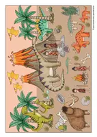 Vorschau - Arbeitsblätter - Schreibanlass: Steinzeit & Dinosaurier (Wimmelbild mit Schreibblättern für Klasse 1-4) - Seite 1