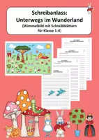 Vorschau - Arbeitsblätter - Schreibanlässe (Materialpaket 1 - Wimmelbilder mit Schreibblättern für Kasse 1-4) - Seite 1