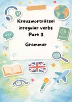 Vorschau - Arbeitsblätter - Crossword puzzle (irregular verbs) Part 3 - Deckblatt