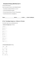 Vorschau - Test - Einmaleins Grundlagen und Anwendung bis 10 Prüfung / Test - Deckblatt