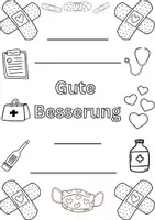 Vorschau - Mal- und Bastelvorlagen - Gute-Besserungs-Karten - Seite 3