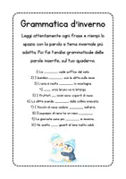 anteprima - Esercizi - Ripasso di grammatica per la classe quinta a tema inverno - Pagina 1