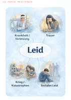 Vorschau - Arbeitsblätter - Theodizee - Einstieg Was ist Leid? Arten von Leid Warum gibt es Leid? Spannungsdreieck mit Lösungen (Klasse 9 10 11) - Seite 3
