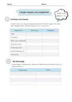 Vorschau - Arbeitsblätter - Längen messen und vergleichen, Kl. 3/4 - Deckblatt
