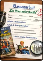 Vorschau - Test - Die Vorstadtkrokodile | Klassenarbeit | Max von der Grün - Deckblatt