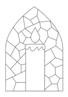 Vorschau - Mal- und Bastelvorlagen - Vorlagen Nr 2 Mosaikfenster mit Kerze - Seite 3