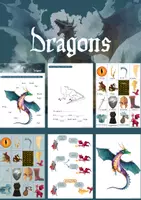 anteprima - Giochi - Dragons - parti del corpo e gioco di Kim in inglese - Pagina di copertina