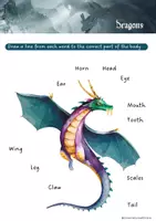 anteprima - Giochi - Dragons - parti del corpo e gioco di Kim in inglese - Pagina 1