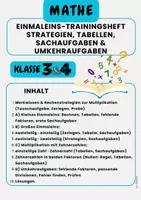 Vorschau - Arbeitsblätter - Einmaleins-Trainingsheft: Strategien, Tabellen, Sachaufgaben & Umkehraufgaben Klasse 3&4 - Deckblatt