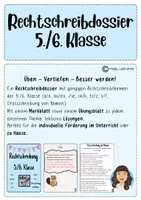 Vorschau - Unterrichtsreihen - Dossier 2 Rechtschreibung 5./6. Klasse - Deckblatt