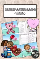 Vorschau - Arbeitsblätter - Lesespaziergang Klasse 1 + 2 – Valentinstag (Lesetraining) - Deckblatt