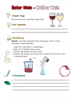 Vorschau - Arbeitsblätter - Experiment - Roter Wein - Weißer Wein (Klasse 9-10) - Deckblatt