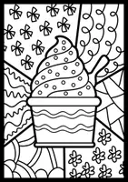 Vorschau - Mal- und Bastelvorlagen - Pop Art Kunst im Sommer - Ausmalbilder Eis am Stiel, Eiscreme, Waffeleis - Seite 2