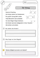 Vorschau - Arbeitsblätter - Leseblätter Fasching/Karneval Klasse 2 - Seite 3