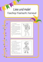 Vorschau - Arbeitsblätter - 15 Lies und Male - Fasching, Karneval, Fastnacht - Deckblatt