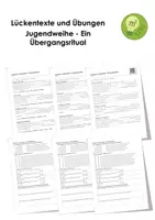 Vorschau - Arbeitsblätter - Jugendweihe - Ein Übergangsritual (Lückentexte und Übungen kompakt) - Deckblatt