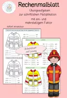 Vorschau - Arbeitsblätter - Rechenmalblatt schriftliche Multiplikation - Deckblatt