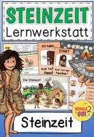Vorschau - Arbeitsblätter - STEINZEIT / Lernwerkstatt - Deckblatt