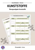 Vorschau - Arbeitsblätter - Übungsaufgabe Kunststoffe - Deckblatt