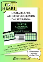 Vorschau - Spiele - Digitales Spiel: Paare finden zur Genetik - Vererbung (Biologie Kl. 9/10) - Deckblatt