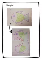 Vorschau - Mal- und Bastelvorlagen - Bissige Fische (Aufklappbild) - Seite 2