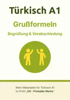 Vorschau - Arbeitsblätter - Türkisch A1 - Grußformeln: Begrüßung und Verabschiedung - Deckblatt