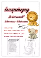 Vorschau - Arbeitsblätter - Lesespaziergang "Du bist wertvoll" - Selbstvertrauen/Selbstbewusstsein - Deckblatt