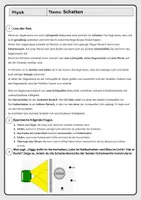 Vorschau - Arbeitsblätter - Schatten - Kern- und Halbschatten Optik - Deckblatt