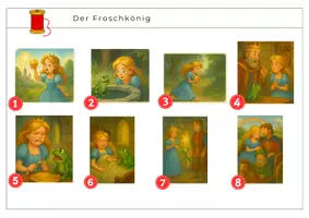 Vorschau - Arbeitsblätter - Märchen erzählen: Froschkönig (Bildergeschichte) - Seite 2