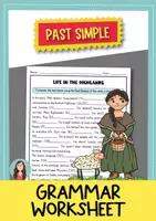 Vorschau - Arbeitsblätter - Scotland – Past Simple Arbeitsblatt | Englisch - Deckblatt