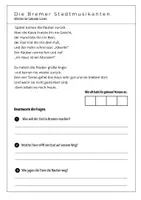 Vorschau - Arbeitsblätter - Märchen: Bremer Stadtmusikanten (Lesen, Ordnen, Erzählen) - Seite 2