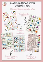 Vista previa - Tarjetas / Manipulativos - MATEMÁTICAS CON VEHÍCULOS - Portada