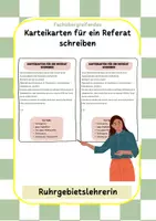 Vorschau - Fördermaterial/Inklusion - Referat Karteikarten schreiben - Deckblatt
