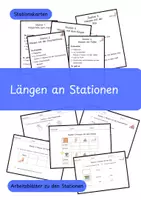Vorschau - Arbeitsblätter - Stationen- Messen mit Körpermaßen - Deckblatt