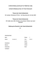 Vorschau - Stundenentwürfe - Stundenentwurf_Wörter nach dem ABC sortieren_Alphabet - Deckblatt