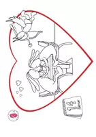 Vorschau - Mal- und Bastelvorlagen - VALENTINSTAG Malvorlage - Seite 2