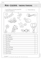 Vorschau - Arbeitsblätter - Mini-Lesespur: Fasching / Karneval - Klasse 1/2 (3-fach Differenzierung) - Seite 3