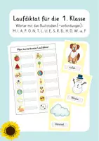 Vorschau - Arbeitsblätter - Laufdiktat für die 1. Klasse - Deckblatt