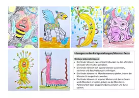 Vorschau - Spiele - Monster Bilder zu den Monster-Lese-Texten Kl. 3 - Seite 1