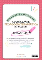 Vista previa - Para docentes: organización, planificación y formación - Temario PEDAGOGÍA TERAPÉUTICA (PT)- OPOSICIONES 2026 - Temas 1-15 - Portada