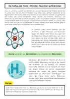 Vorschau - Arbeitsblätter - Protonen Neutronen Elektronen:Atomaufbau, Teilchen, Isotope, Elektronenhülle - Seite 1